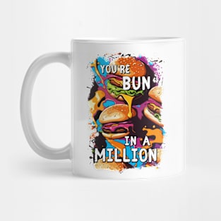 Funny BURGER Bun in a Million Pun for Food Lovers Mug